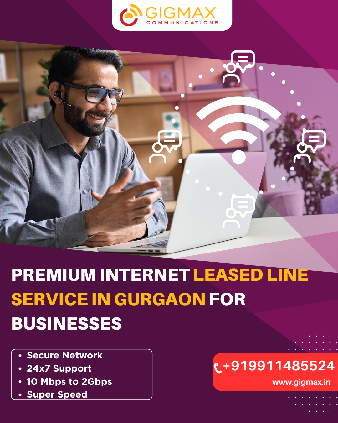 Premium Internet Leased Line Service in Gurgaon for Businesses - Gigmax